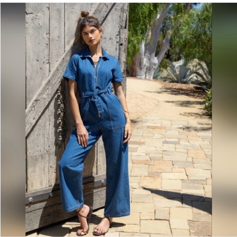 Velvet Heart Denim Jumpsuit in Large